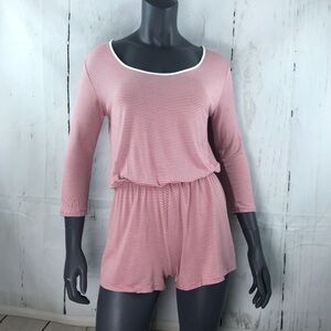 Heart & Hips pink striped romper